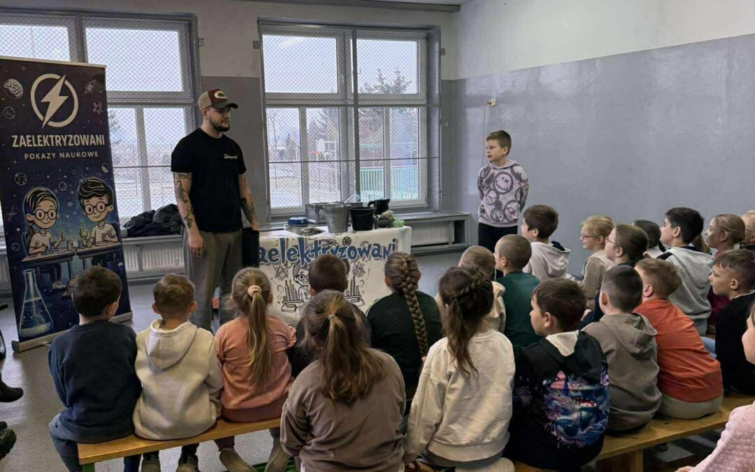 Fascynujący pokaz grupy Zaelektryzowani w naszej szkole.